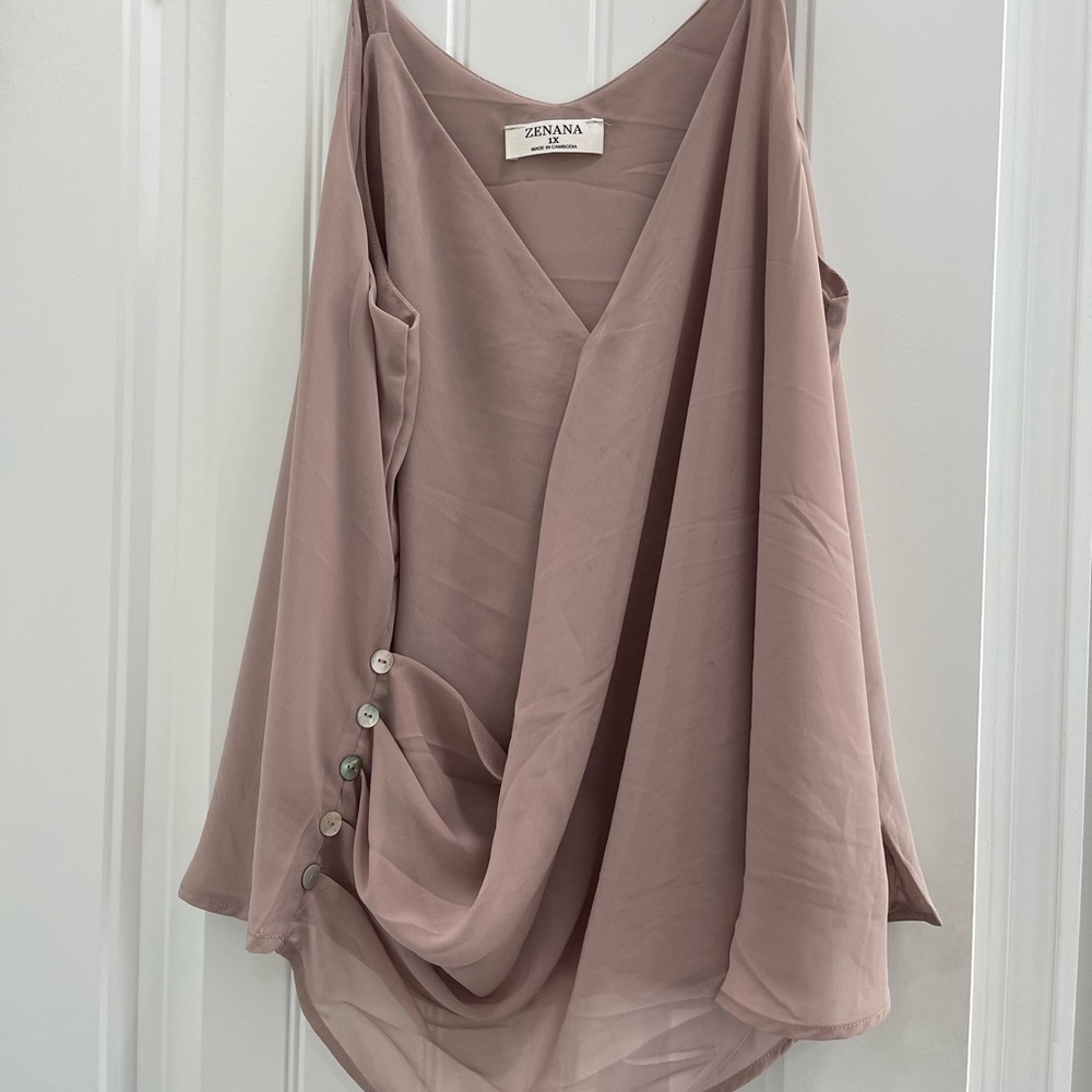 Boutique Tan Dressy Tank